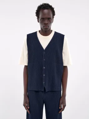 Tailored Pleats Vest (HP48JE156-74-MIDNIGHT-BLUE)