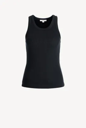 Tank Top Scoop in Schwarz