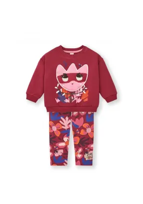 Tuc Tuc Girls Super Natural Sweater and Legging Set, Maroon