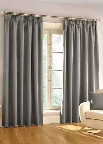 Tyrone Harvard Textured Pair of Standard Header Blackout Thermal Curtains | Kaleidoscope