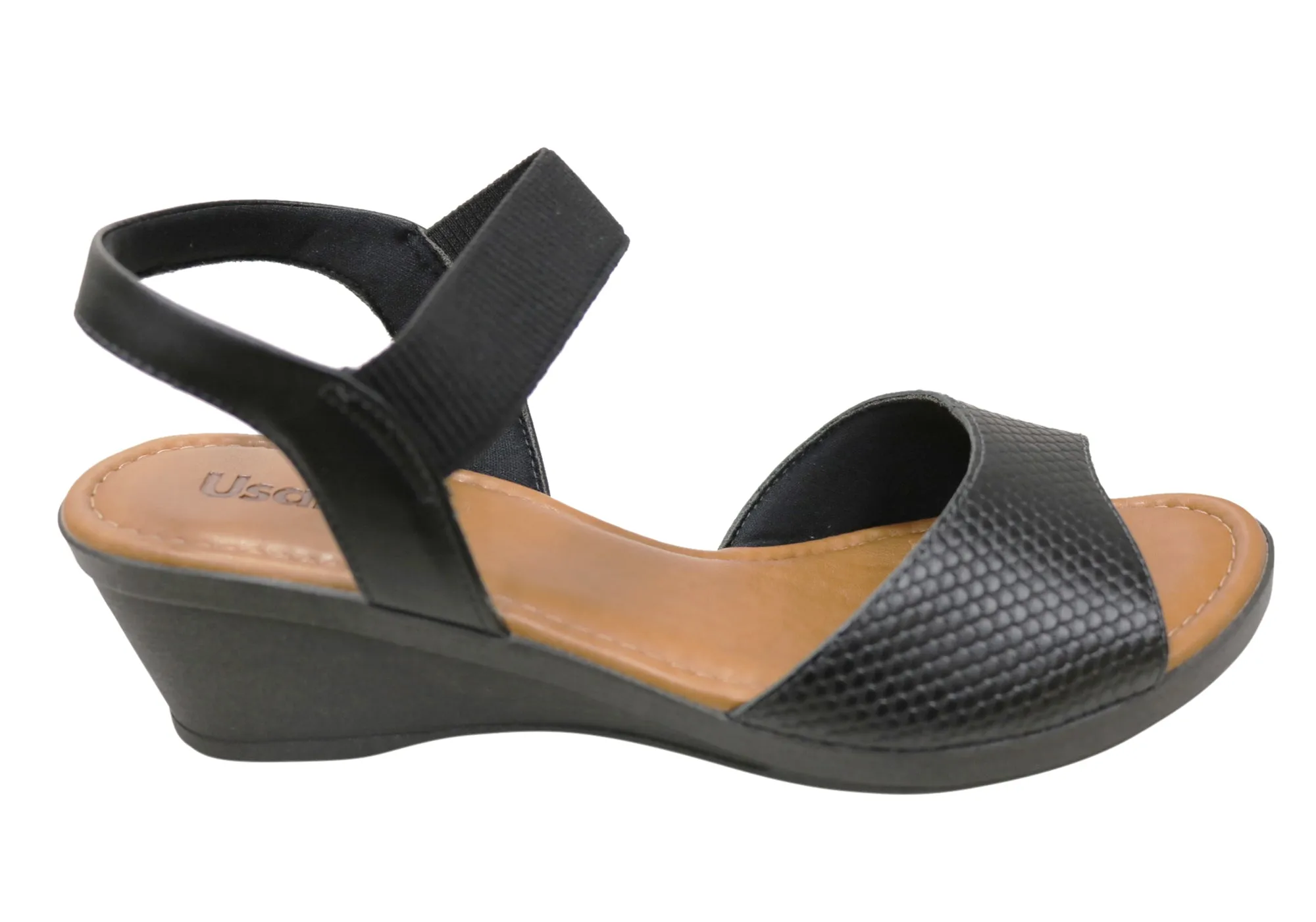 Usaflex Adira Womens Comfortable Leather Sandals Made In Brazil