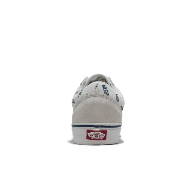 Vans Old Skool True White Red Navy Logo Men Unisex Casua...