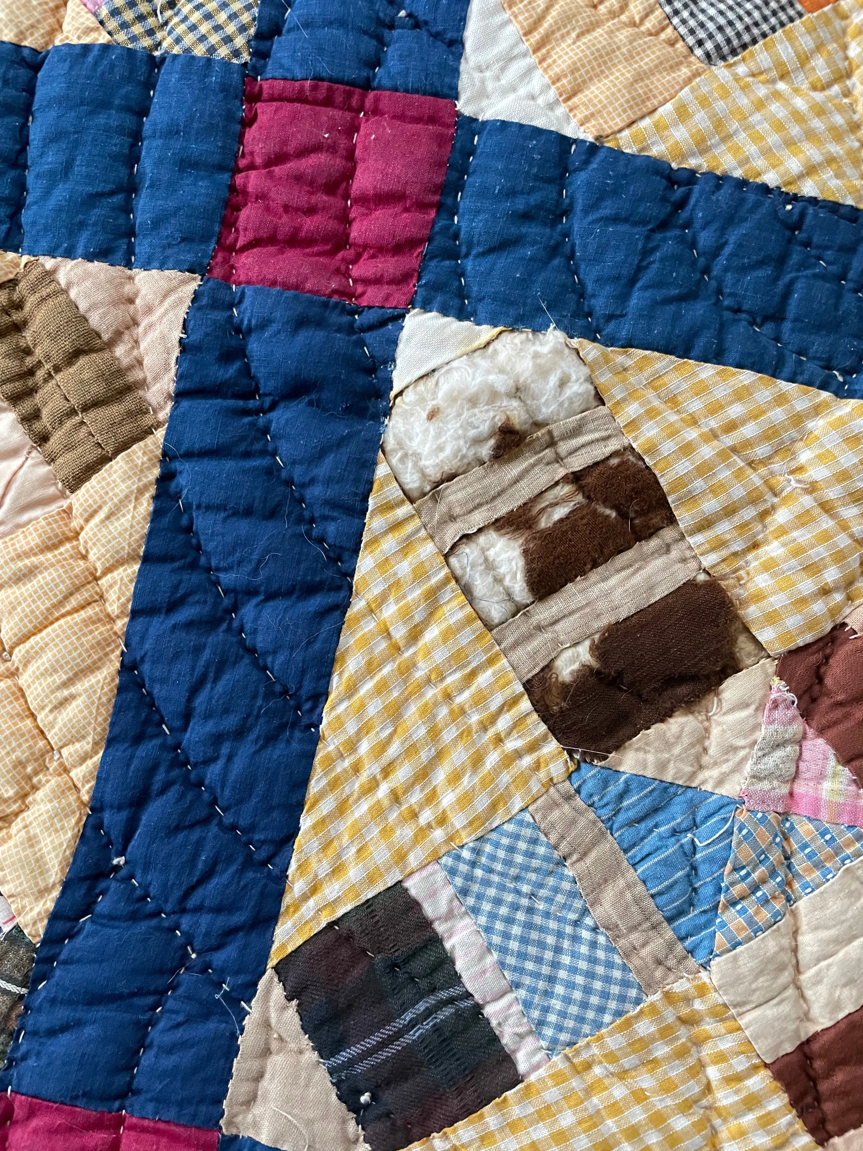 Vintage Cobalt Bars Quilt