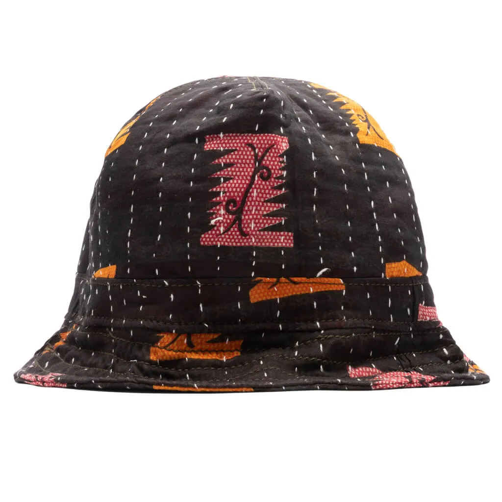 Vintage Handmade Quilt Bucket Hat - Psych