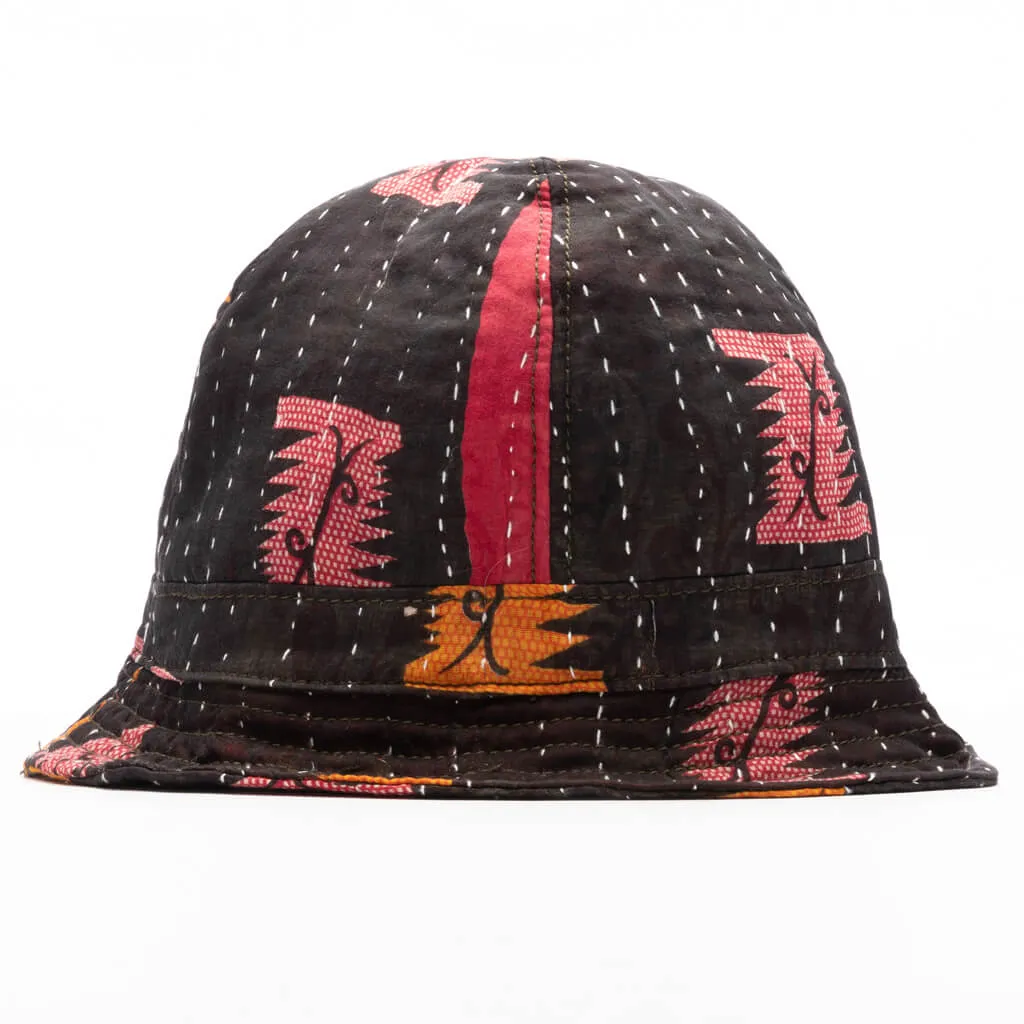 Vintage Handmade Quilt Bucket Hat - Psych