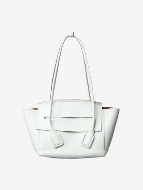   White Arco top handle bag