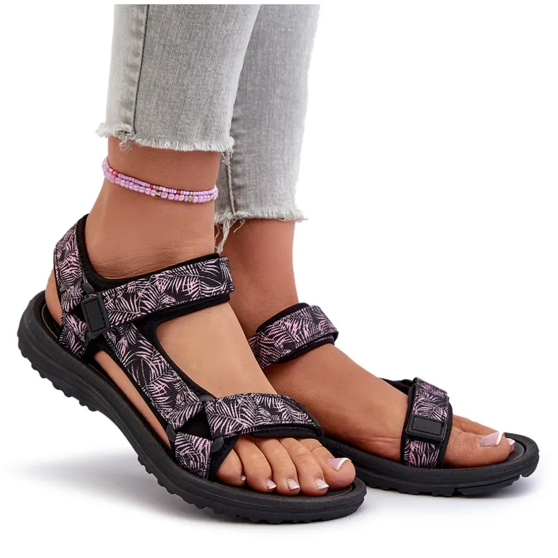 Women's Lightweight Sports Sandals Black and Pink Lumeria