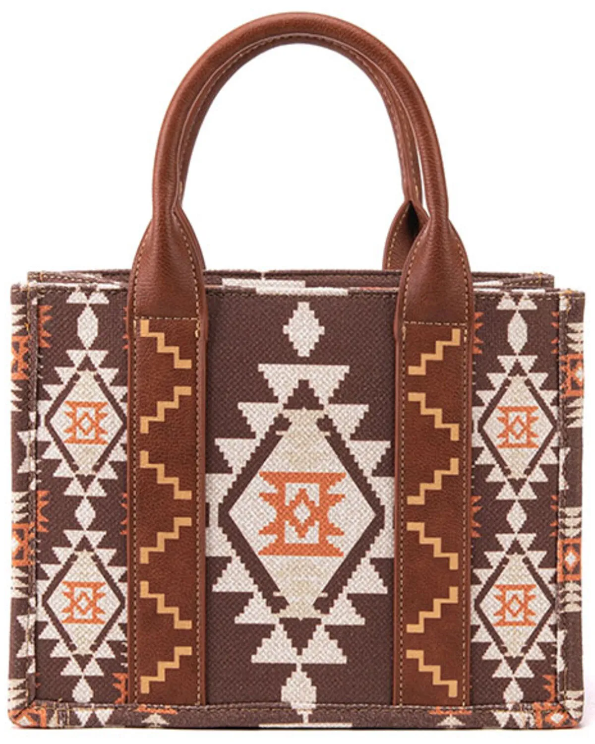 Wrangler Women's Southwestern Print Small Canvas Crossbody Bag