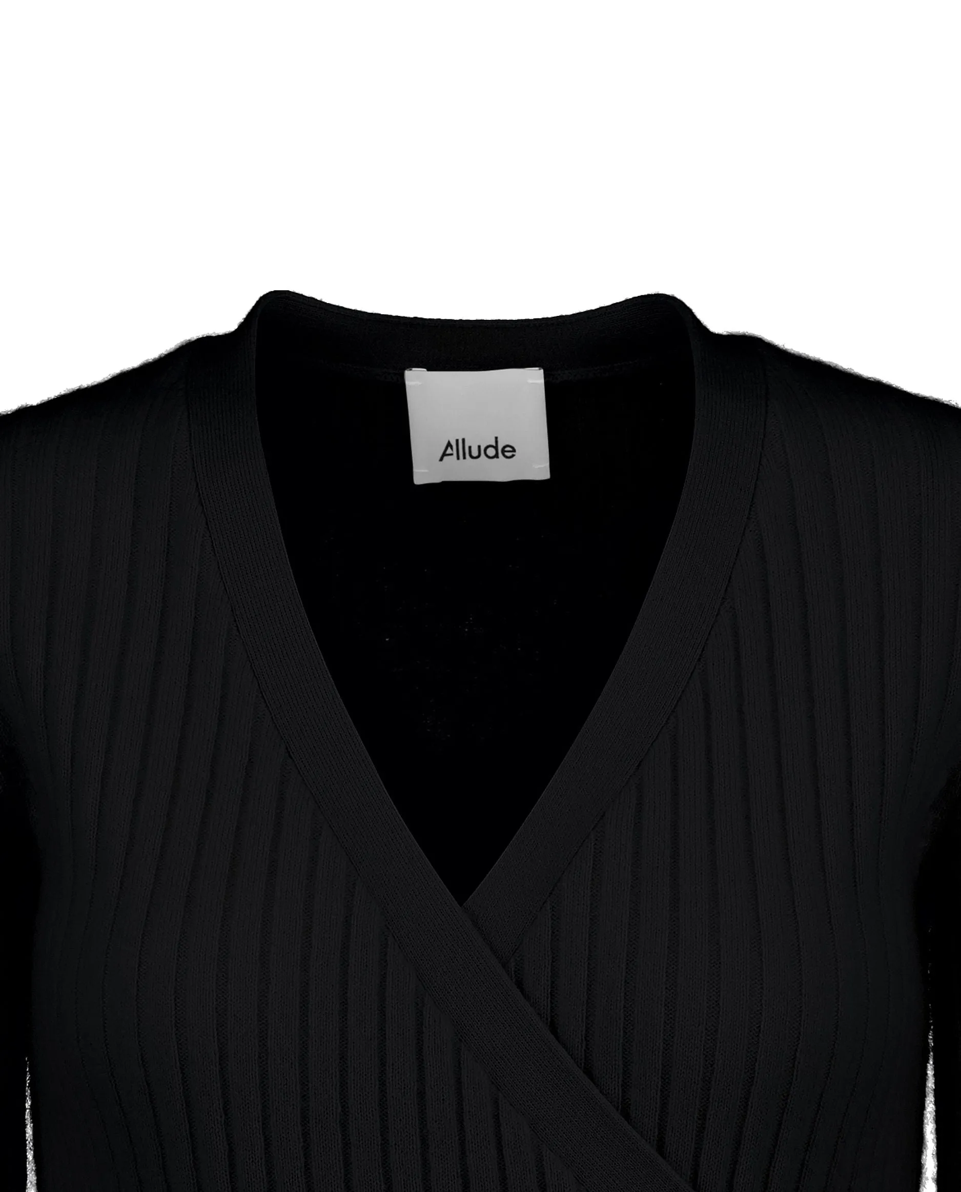 Wrap cashmere cardigan, black