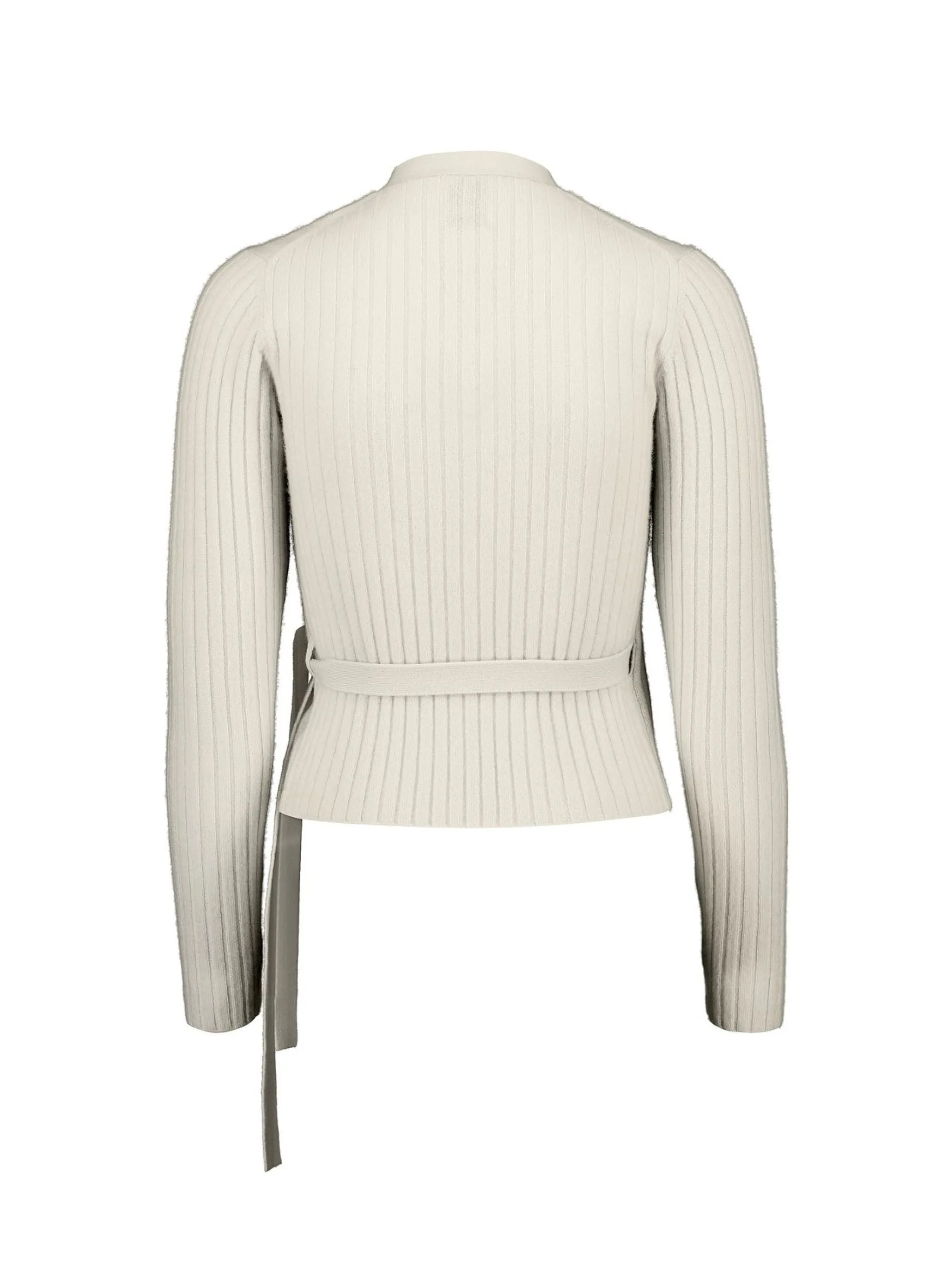 Wrap cashmere cardigan, cream