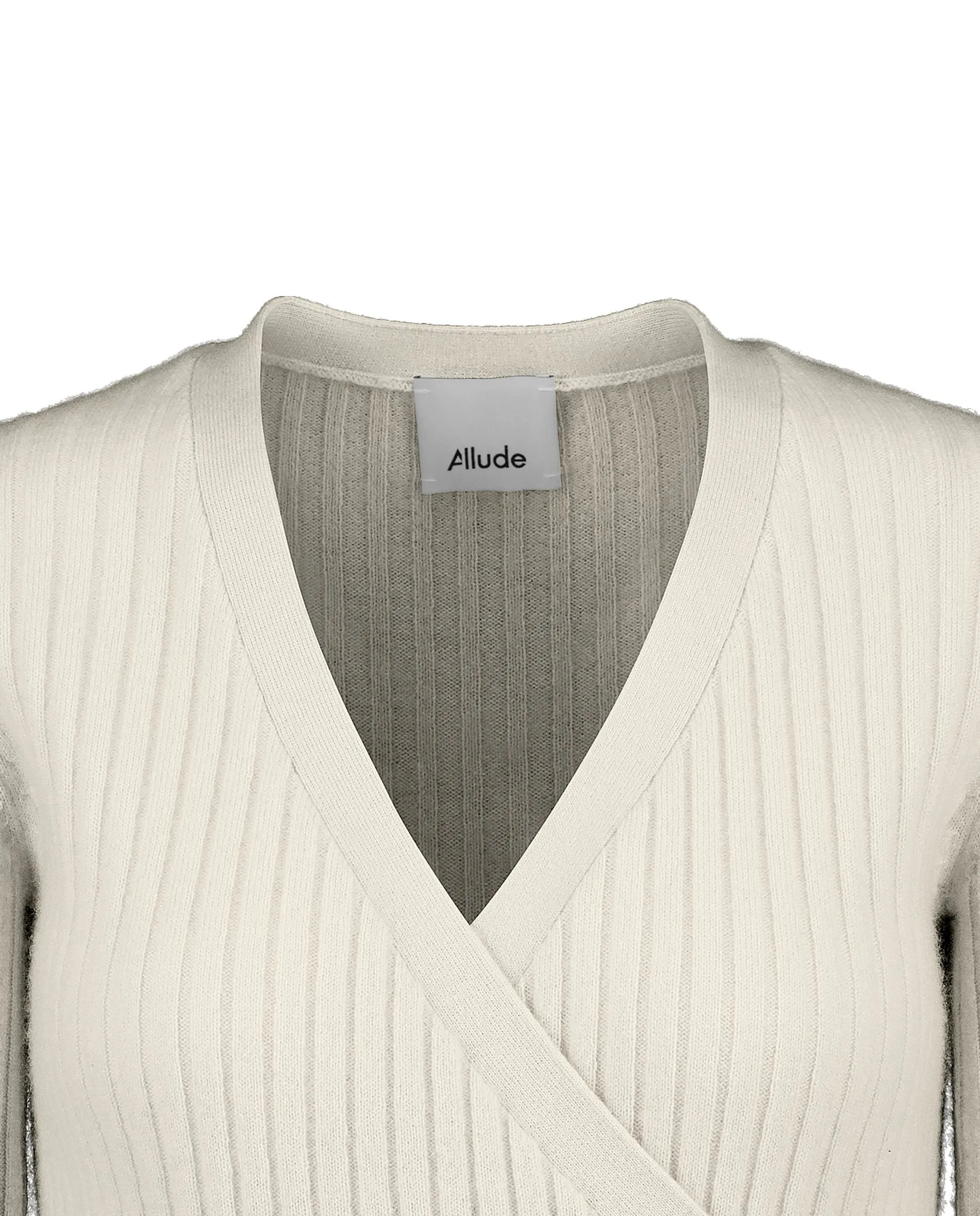 Wrap cashmere cardigan, cream