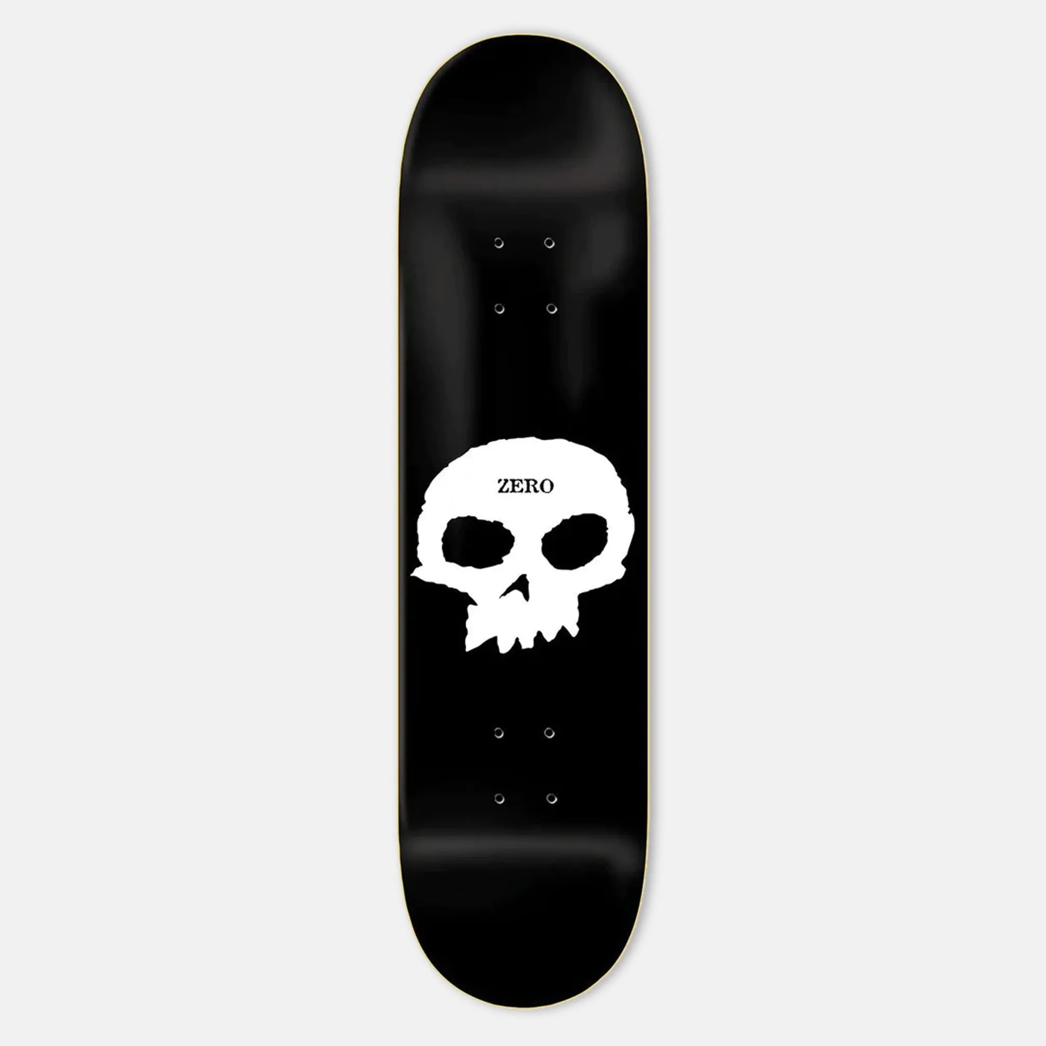 Zero Skateboards - 8.375 Single Skull Skateboard Deck - Black / White