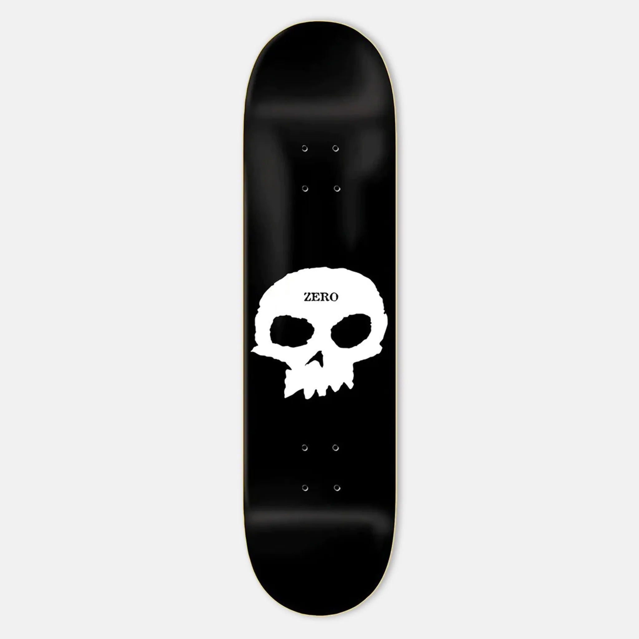 Zero Skateboards - 8.5 Single Skull Skateboard Deck - Black / White